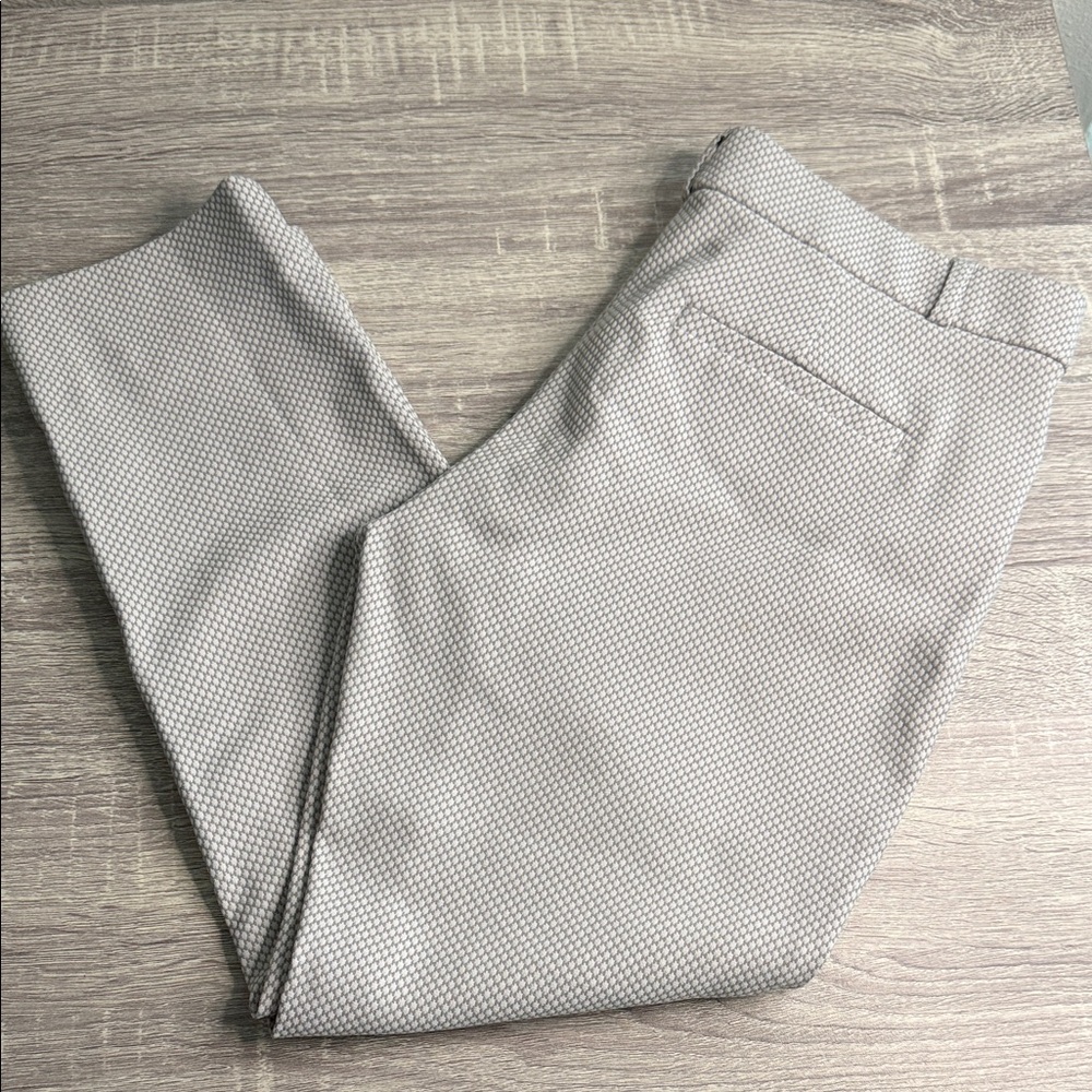 Banana Republic Light Gray Textured Dress Pants
